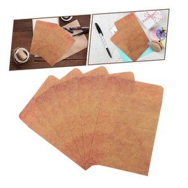ULTECHNOVO 50pcs Vintage Envelopes Kraft Paper Storage Envelopes for Cash Letters and Plant Seeds Multipurpose for Home Organization