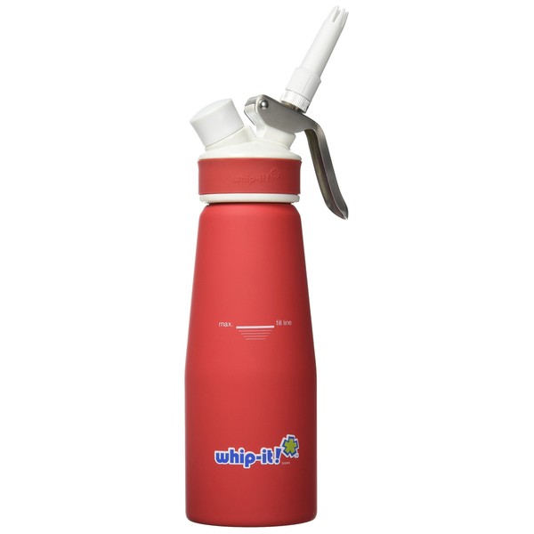 Whip-it! Pro Whipped Cream Dispenser 1/2L Rubber Coated, Red