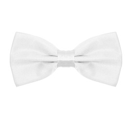 CHEERYMAGIC Men's Bow Ties Adjustable Neck Bowtie Formal Classic Pre-Tied Bow Tie for Parties A6-XZLD (White)