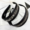 (2 types) Burnaby Stone Crystal Black Wide Hairband Wide Headband