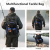 BASSDASH Convertible Fishing Backpack Sling Bag with Rod Holder, Adjustable