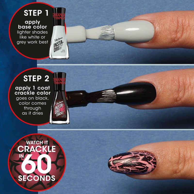 Sally Hansen Insta-Dri x Stranger Things Nail Polish, Nether, 0.31oz