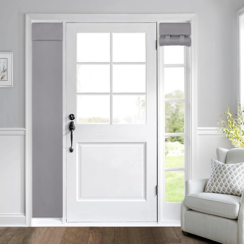HOMEIDEAS 100% Blackout Sidelight Curtains for Front Door, Side Door