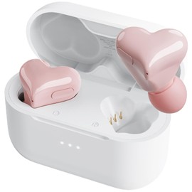 2025 Heart Shape Earbuds, Wireless Earbuds, Super Cute Pink Heart Earbuds, Bluetooth 5.3, Gifts for Women, Fast Connection, HIFI ENC Noise Canceling Calls, 48 Hours Playtime, Fast Charging, IPX7