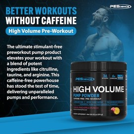 PEScience- “Bomba de refuerzo de óxido nítrico de alto volumen en polvo para pre entrenamiento, ponche de piña de guayaba, 36 bolas, Caffei