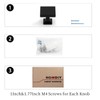 homdiy 25 Pack Black Cabinet Knobs Matte Black Square Dresser