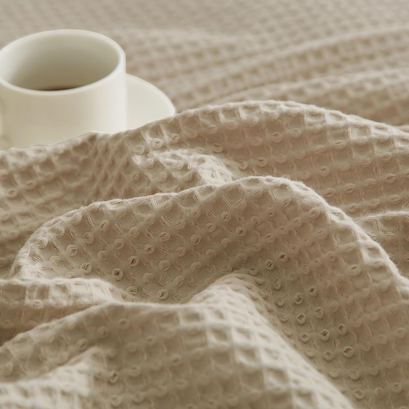 PHF 100% Cotton Waffle Blanket Double Size 150 x 200cm