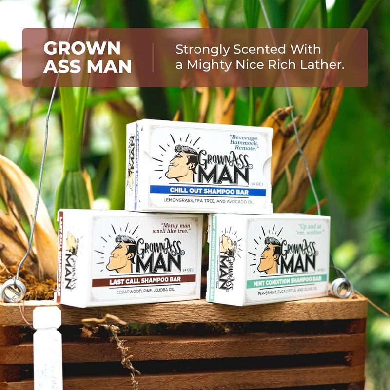 Grown Ass Man Co. - Solid Shampoo Bar Rich Lather