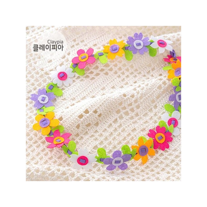 Artbox/Claypia Non-woven Fabric Flower Necklace Making Elementary School Craft Materials