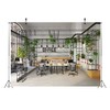 CORFOTO Fabric 8x6ft Office Backdrop Theme Photography Meeting Room Interior