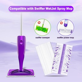 7 Count Mopping Pads Refills Compatible with Swiffer WetJet, Disposable Multi Surface Floor Cleaning Spray Mop Refill Pads, Multi-Layer Wet Dry Use for Hardwood Floor