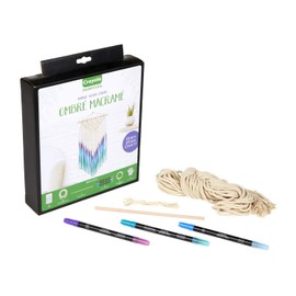 Crayola DIY Macrame Wall Hanging Kit, Ombre Macrame Supplies, Gift, Ages 14, 15, 16, 17