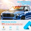 Foldable Windshield Sunshade with Suction Cup Compatible with Toyota Tacoma