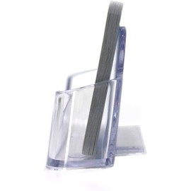Business Card Holder Stand, 16 Packs Acrylic Clear Plastic Cards Holder, Business Card Display for Desktop Countertop Acrylic Card Filling Display