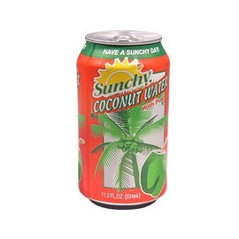 Coconut Water by Sunchy Agua de Coco 11.3 oz (4 Pack)