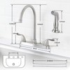 HOTIS Kitchen Faucet with Side Sprayer, 2 Handle 3 or