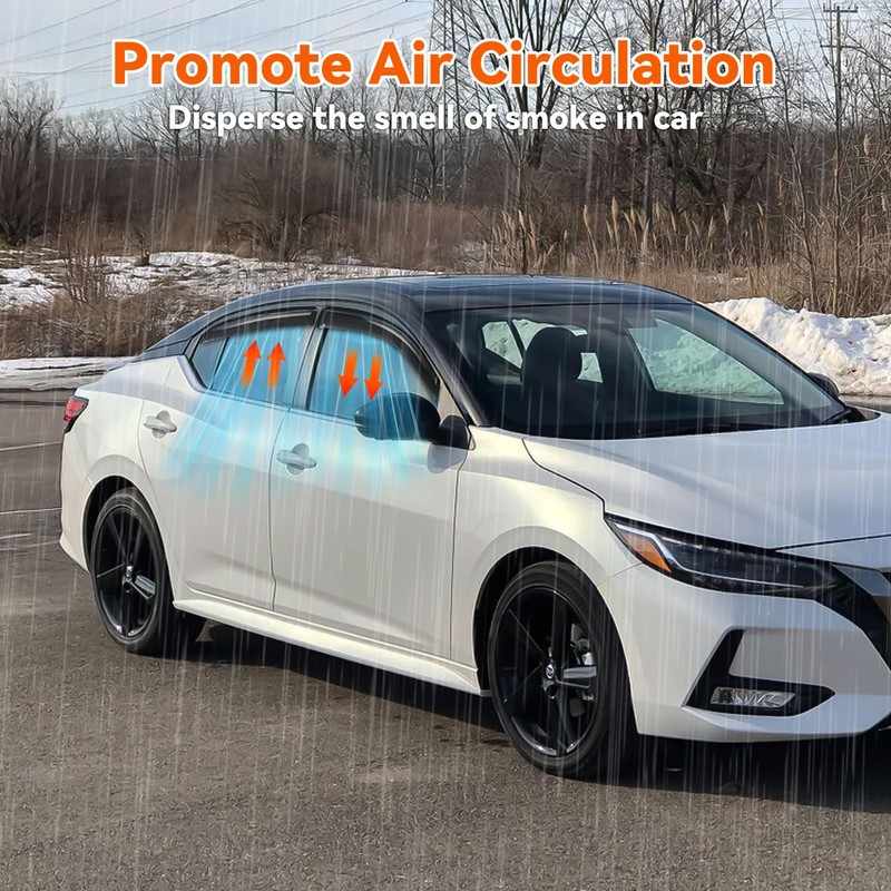 Rain Guards Compatible with 2020-2025 Nissan Sentra,Tape-On Side Window Visor