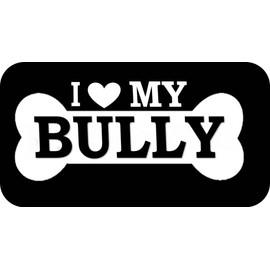 thatlilcabin - I Love My Bully 8" AS1329 car Sticker Decal