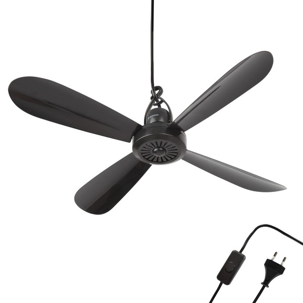 Bestlivings Mobile Ceiling Fan with Plug and Switch, 220 V-240