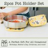 Heat Resistant Designer Pot Holders with Hand Pockets and Hanging