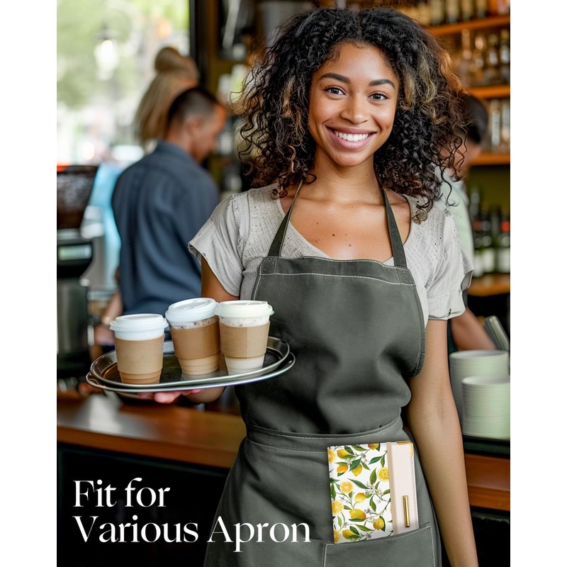 TONJOY Server Book for Waitress - Leather Bill Serving Fold