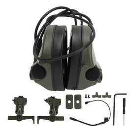 Noise Canceling Earmuffs Large Range Adjustable Easy Using Helmet Way Hunting Headphones Green
