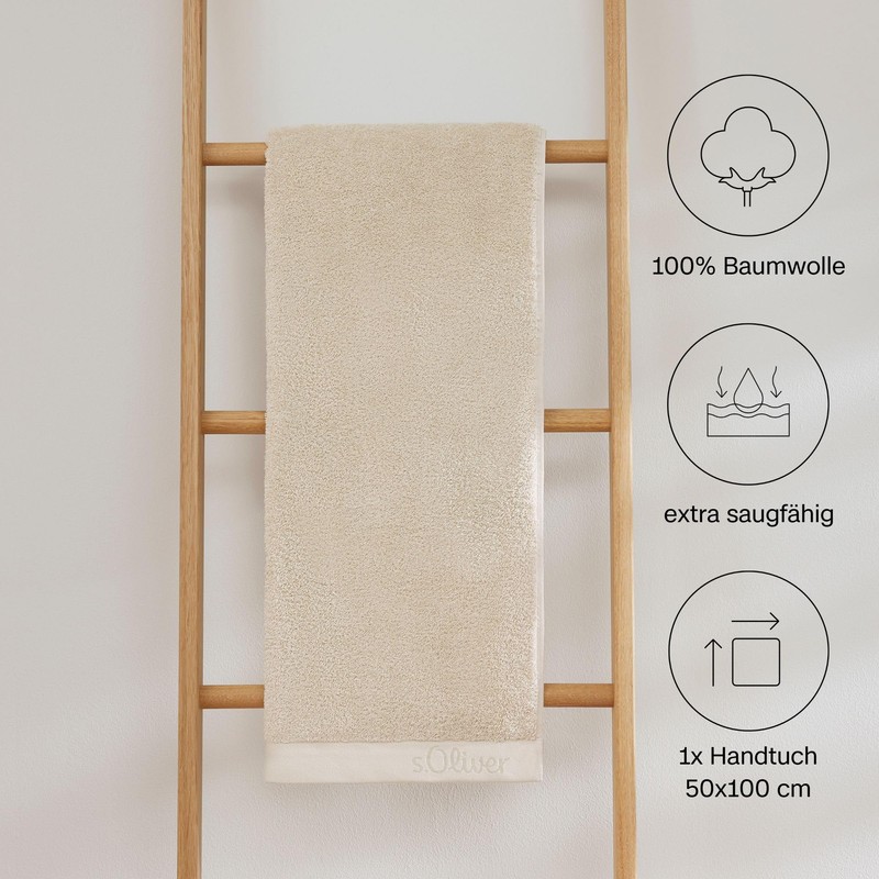 s.Oliver Hand Towel 50 x 100 cm, 100% Cotton, 600