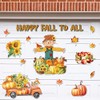 Peryiter 17 Pcs Fall Garage Door Decoration Magnets Happy Fall Garage Door Magnets Autumn Magnets with Scarecrow Leaves Sunflowers Truck Pumpkins Magnet Decal Sticker for Garage Door Car Refrigerator