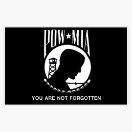HOF Trading Pow Mia Flag Vinyl Sticker Waterproof Decal Laptop Wall Window Bumper Sticker 5"