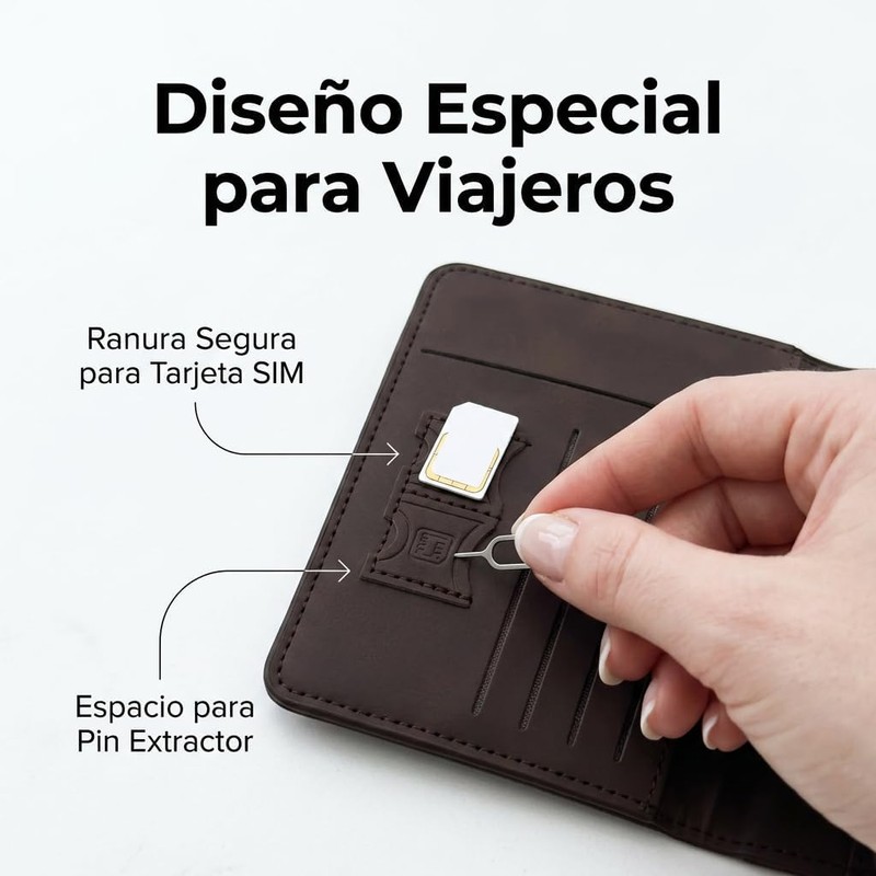 Porta Pasaporte con Bloqueo RFID, Funda para Pasaporte y Visa