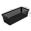 Yarebest 3-pack Small Plastic Handy Basket for Storage (Black)