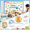 Summer Bulletin Board Decorations Set,70 Pcs Beach Hawaiian Tropical Marine
