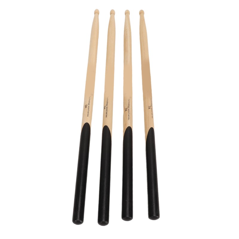 2 Pairs Drum Mallet 5A 7A Wood Drumstick Wooden Drum
