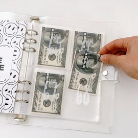 100 Envelope Challenge Binder, Cash Saving Challenge Box Set, Cash Budget Savings Binder, Budget Binder for Money Saving Challenge for Budget Planner (Smile)