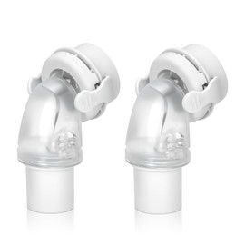 MAXMEDI Replacement F20 Swivel Elbow Connector for AirFit F20 F30 & Airtouch F20 F30 Series, 22mm QuietAir Quick-Release Elbow CPAP Supplies(2 Packs)