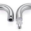 Ranbo Brushed Nickel 6" （CTC） Tubular Back-to-Back Shower Door Handle，3/4"