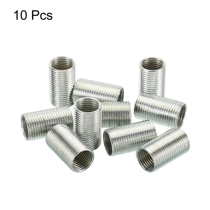 PATIKIL 10pcs M12-M10 Screw Adapter Sleeve Reducing Nuts 20mm Threaded