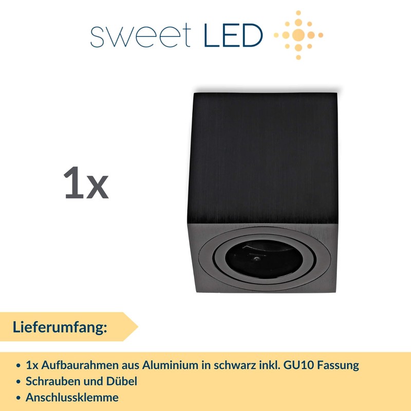 Sweet LED Surface-Mounted Spotlight, Ceiling Light, Surface-Mounted with GU10 Socket,