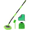 Car Wash Brush Kit, Long Handle, Microfiber Wash Mop, 15°