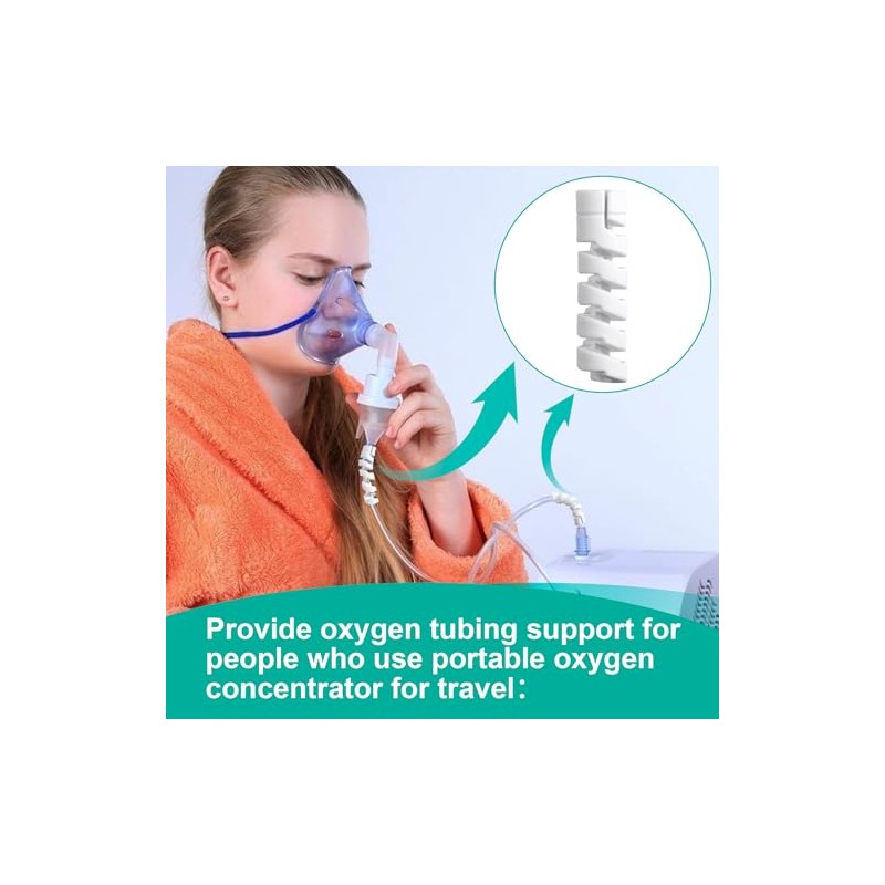 20pcs Oxygen Tube Support Crimp Straighteners for Cannulas