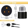 Sevici 3 Prong Light Socket to Plug Adapter 2-Pack, Polarized