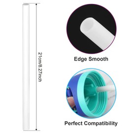 Replacement Straws Compatible with Owala Water Bottle - Owala Freepsip, Flip 24 oz,32 oz Straws Replacement - Accessories Set Include 6 Pack BPA-FREE Straws and 2 Pack Cleaning Brushes