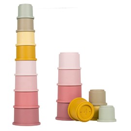 Little Dutch Stacking Cup Bath Toy 8-Piece Pink