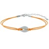 LES POULETTES BIJOUX - Bracelet Link Cowrie Shell - Orange
