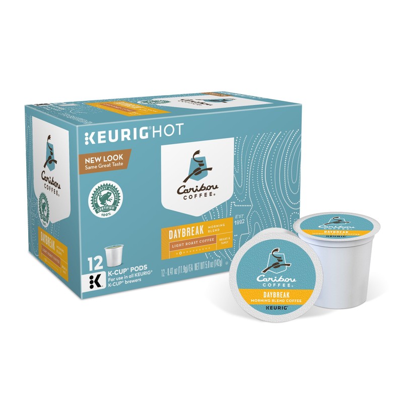 Caribou Coffee Daybreak Morning Blend Keurig K-Cups Coffee, 12 Count