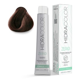 HIDRACOLOR - Tinte Permanente para Cabello Zero Color 5 Castaño Claro 90 ml, sin Amoniáco, Cubre Canas, con Miel y Aloe Vera, Gran Duración y Humectación, Coloración Cabello, Aporta Sedosidad y Brillo
