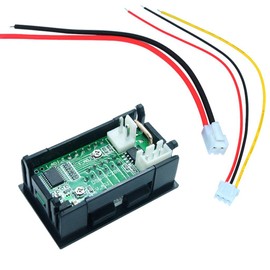 Hailege 2pcs 0.28"LED Digital Voltmeter Ammeter DC0-100V 10A Voltmeter Ammeter Current Meter 2-in-1 Digital Multimeter 10A Volt Amp Tester Meter with 5 Wires 0.28" Red and Blue Dual LED Display