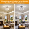 BUXVRCS Semi Flush Mount Ceiling Light, Modern Chandelier Crystal Ceiling