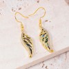 CiNily Angel Wings Earrings for Women Abalone Shell Drop Dangle