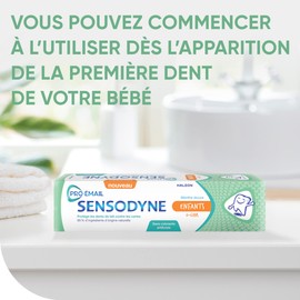 Sensodyne Pro-Enamel Kids Toothpaste 0 to 6 Years Old Helps Milk Teeth Preventing Decay Strengthens Enamel, Mint, 75ml